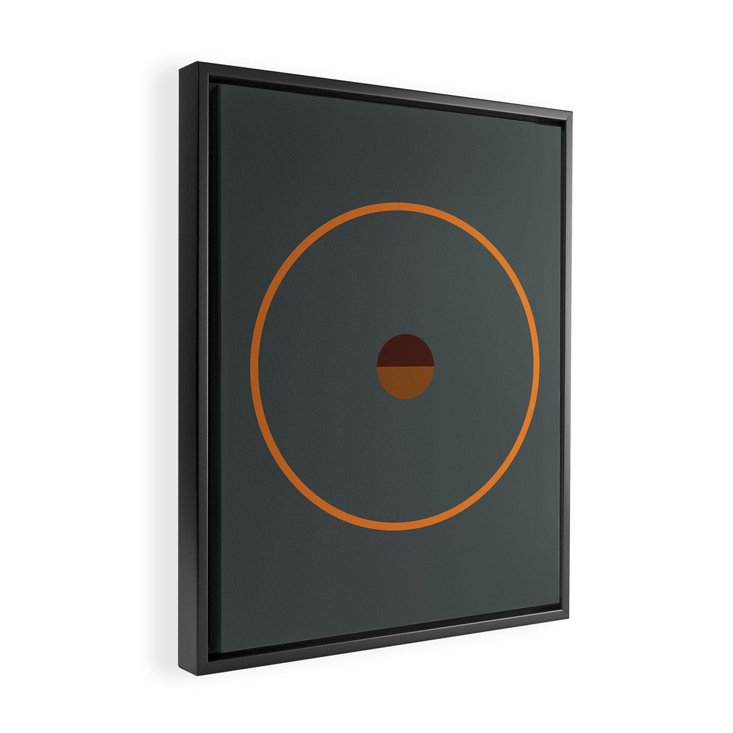 catch II anthracite and ocher Framed Canvas Print Gallery Image 2