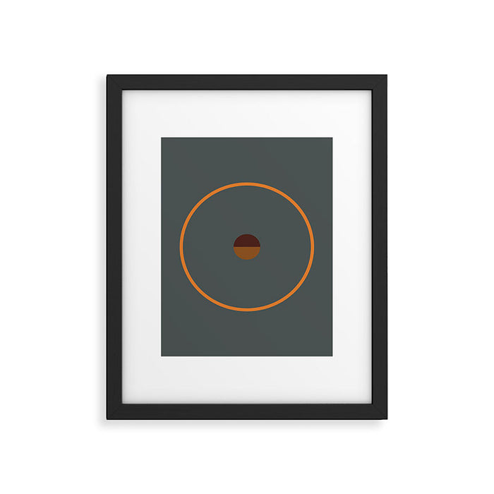 catch II anthracite and ocher Framed Art Print Gallery Image 1