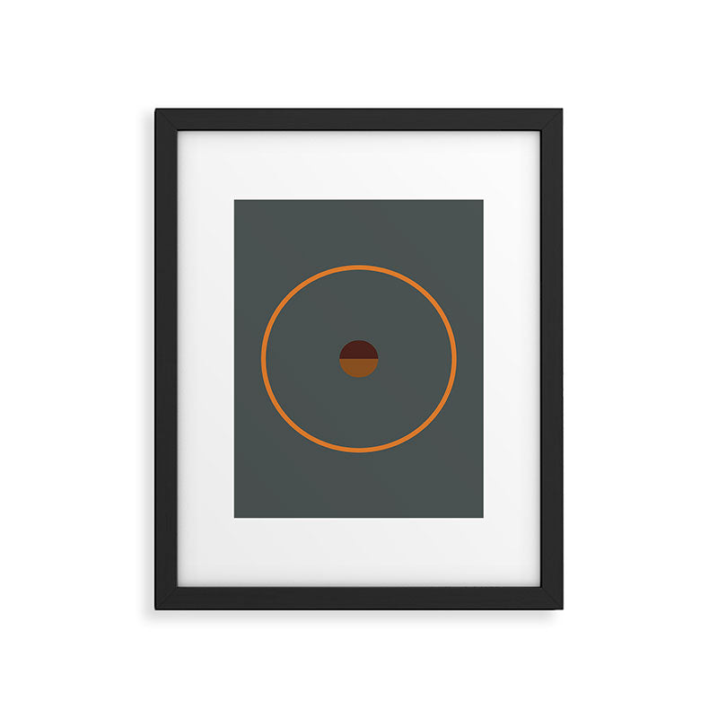 catch II anthracite and ocher Framed Art Print Gallery Image 6