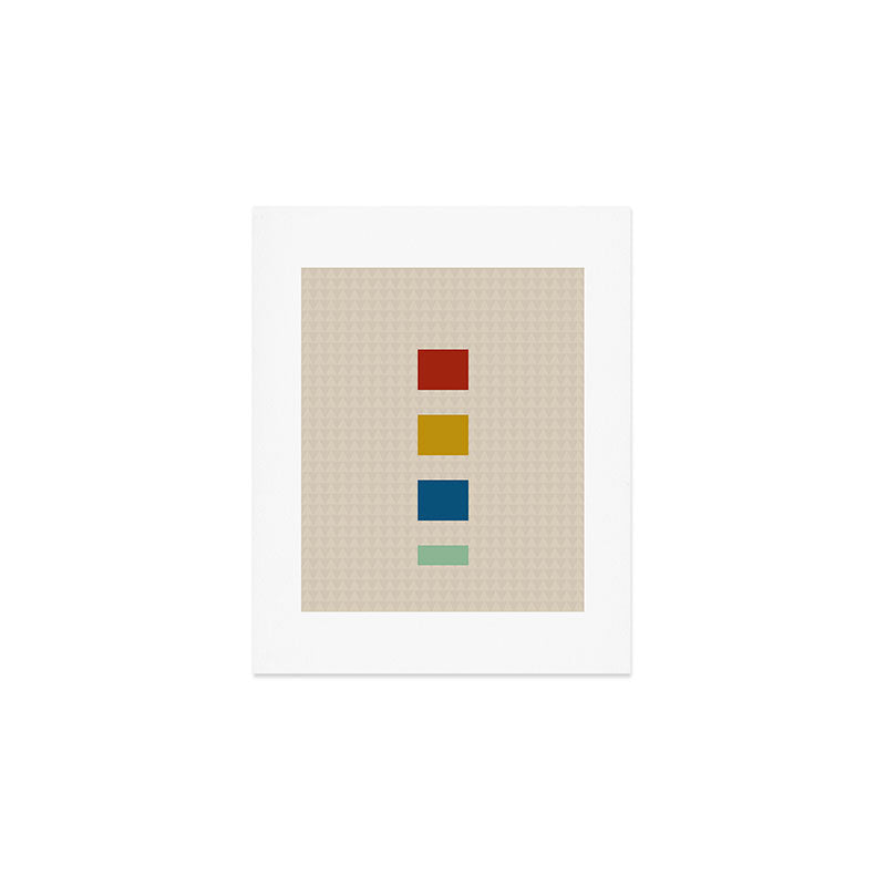four elements II tweed and primary colors Art Print Gallery Image 1
