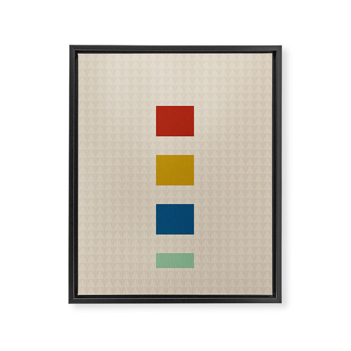 four elements II tweed and primary colors Framed Canvas Print Gallery Image 1