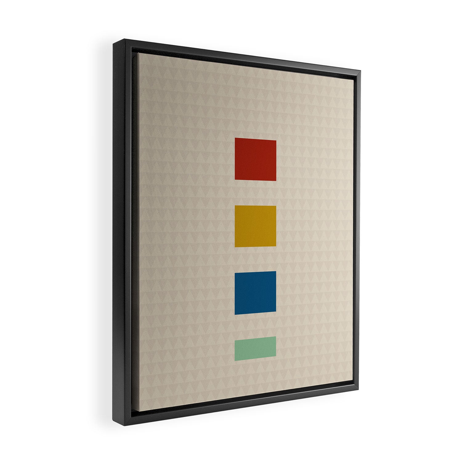 four elements II tweed and primary colors Framed Canvas Print Gallery Image 2