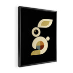 white rabbit modern Framed Canvas Print Gallery Image 2