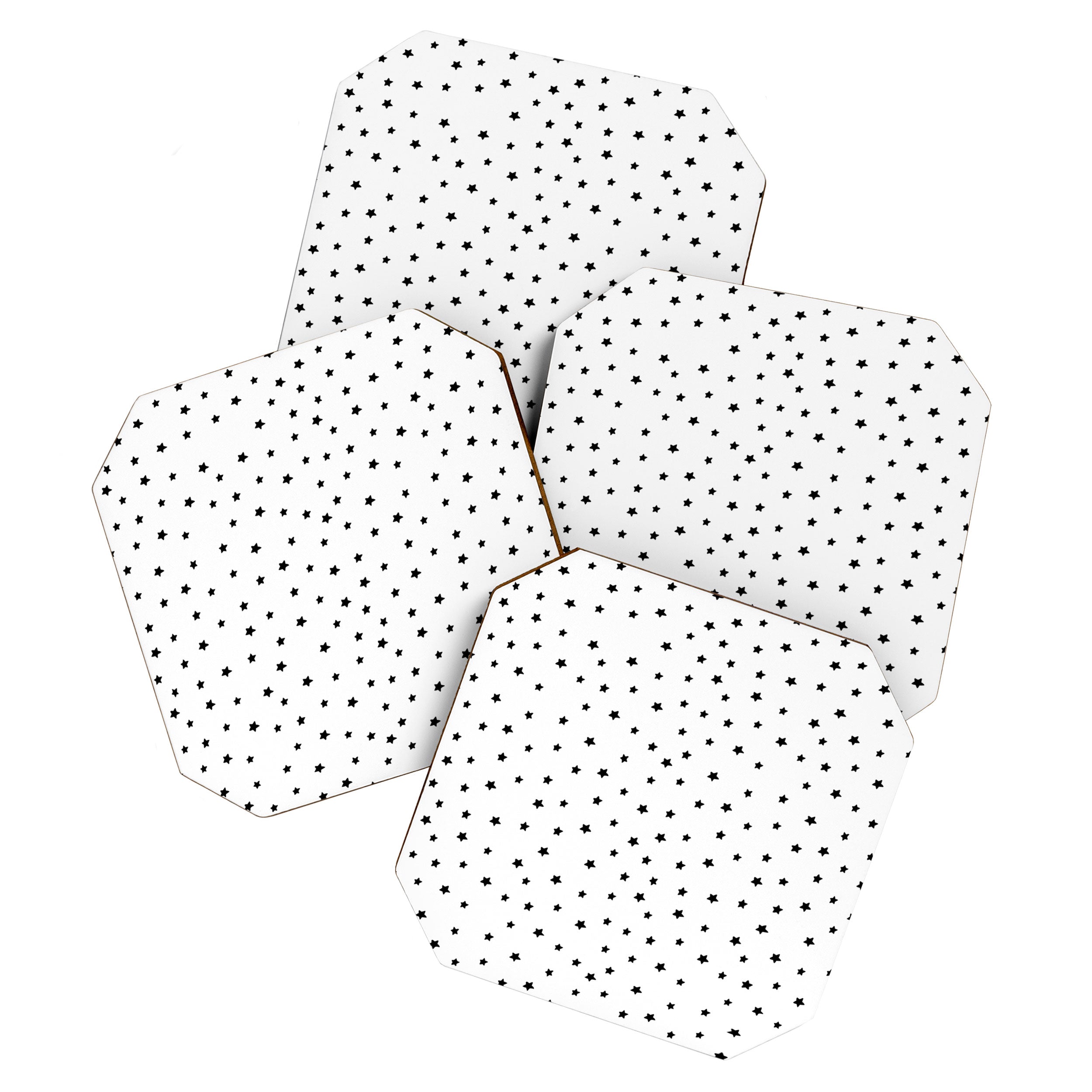 Black and White Stars Coaster Gallery Image 1