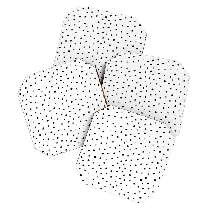 Black and White Stars Coaster Gallery Image 1