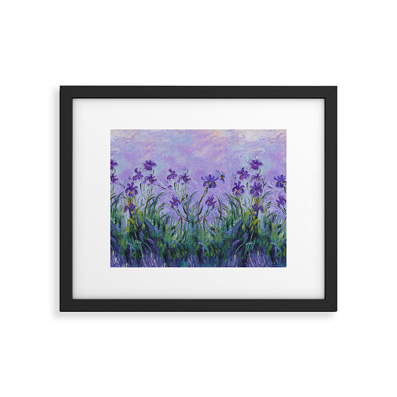 Claude Monet Lilac Irises Framed Art Print Gallery Image 5