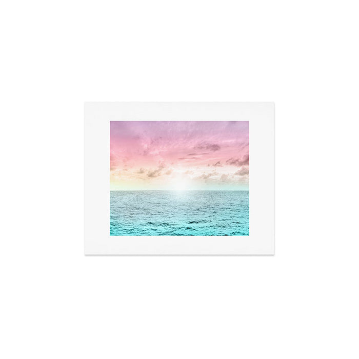 Pastel Beach Sunset Art Print Gallery Image 1