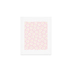 Pink Daisy Pattern Art Print Gallery Image 1