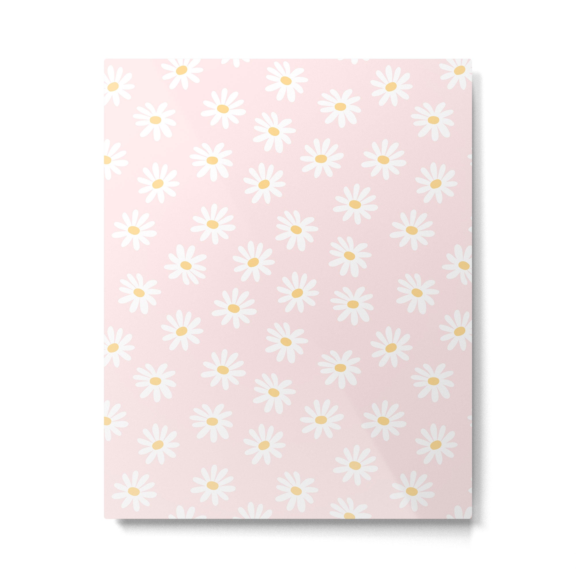 Pink Daisy Pattern Metal Print Gallery Image 6