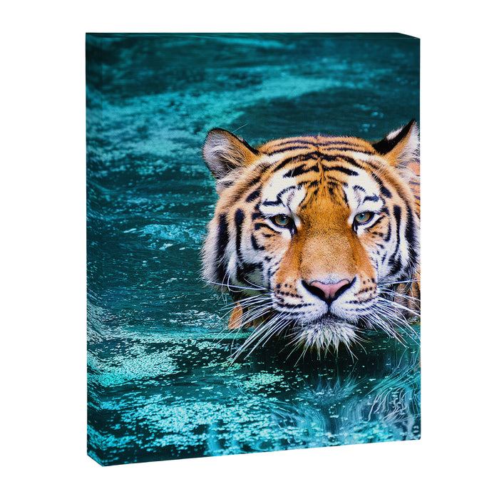 Tiger in Water Canvas Print Gallery Image 1