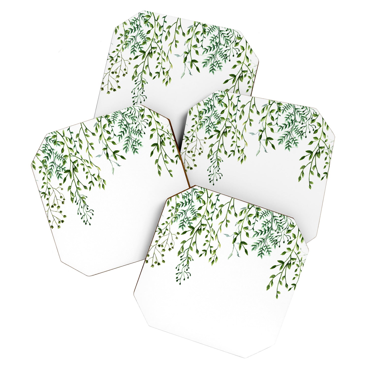 Watercolor Vines Coaster Gallery Image 1