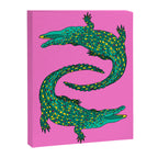 Crocodiles (Pink and Green) Canvas Print Gallery Image 6