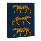 Tigers (Navy Blue and Marigold) Canvas Print Gallery Image 6