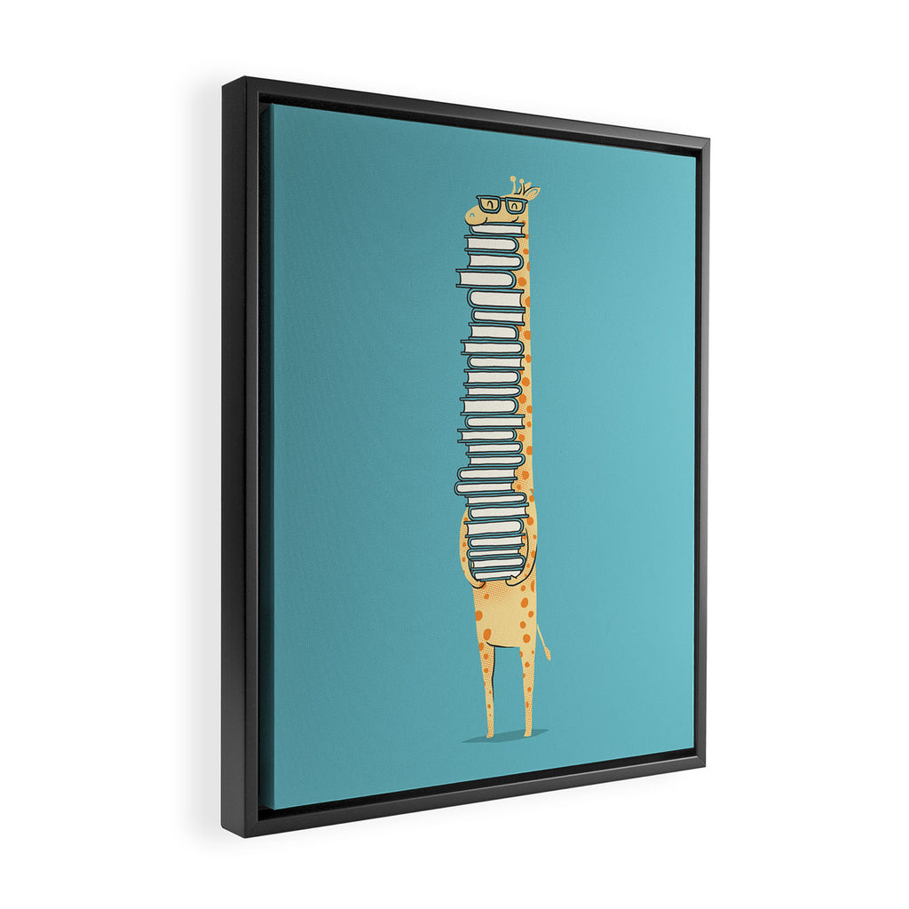 A Book Lover (blue) Framed Canvas Print Gallery Image 2