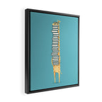 A Book Lover (blue) Framed Canvas Print Gallery Image 2