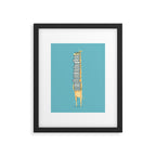 A Book Lover (blue) Framed Art Print Gallery Image 5