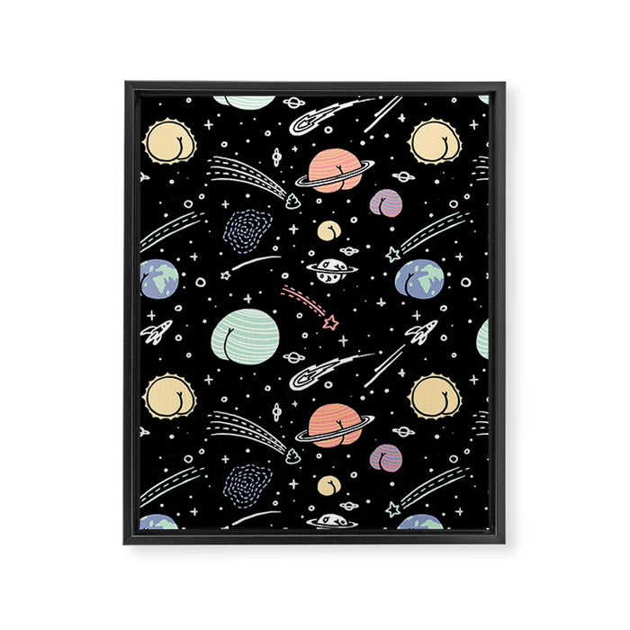 Asstronomy Pattern Framed Canvas Print Gallery Image 1