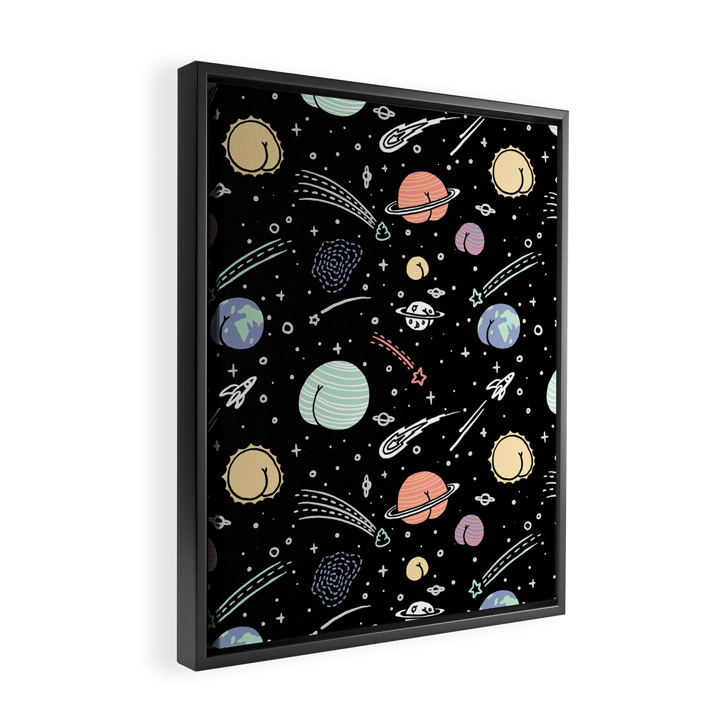 Asstronomy Pattern Framed Canvas Print Gallery Image 2