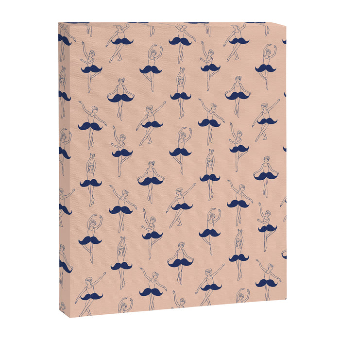 Ballet of Mustache Pattern Canvas Print Gallery Image 1
