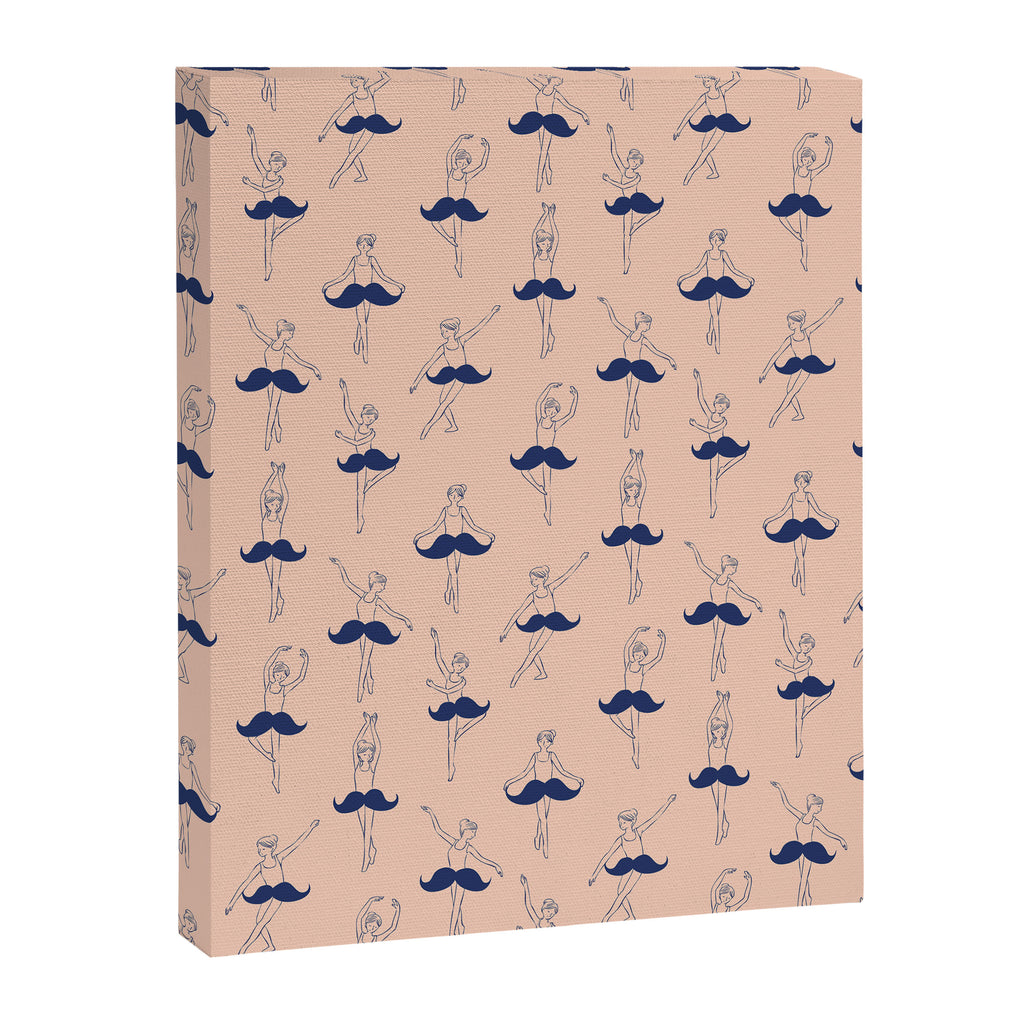 Ballet of Mustache Pattern Canvas Print Gallery Image 6