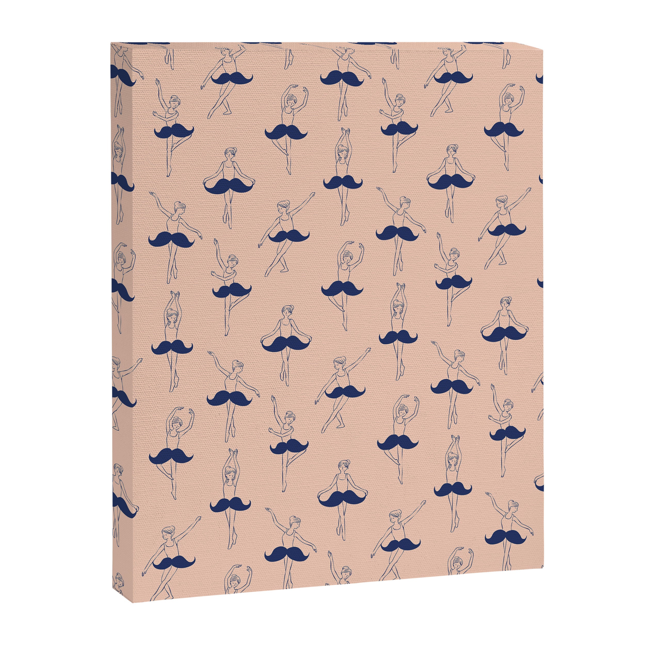 Ballet of Mustache Pattern Canvas Print Gallery Image 6