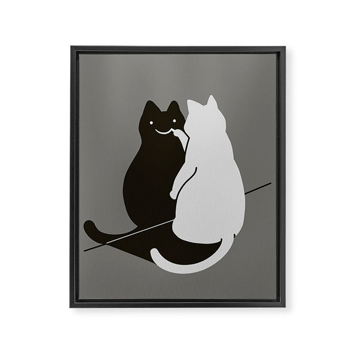 Be Pawsitive Framed Canvas Print Gallery Image 1