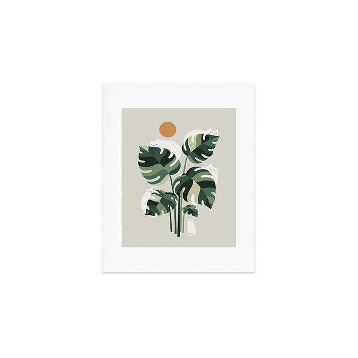 Cat and Plant 11 Art Print Gallery Image 1