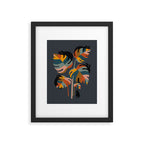 Cat and Plant 11 (Black Cats) Framed Art Print Gallery Image 4