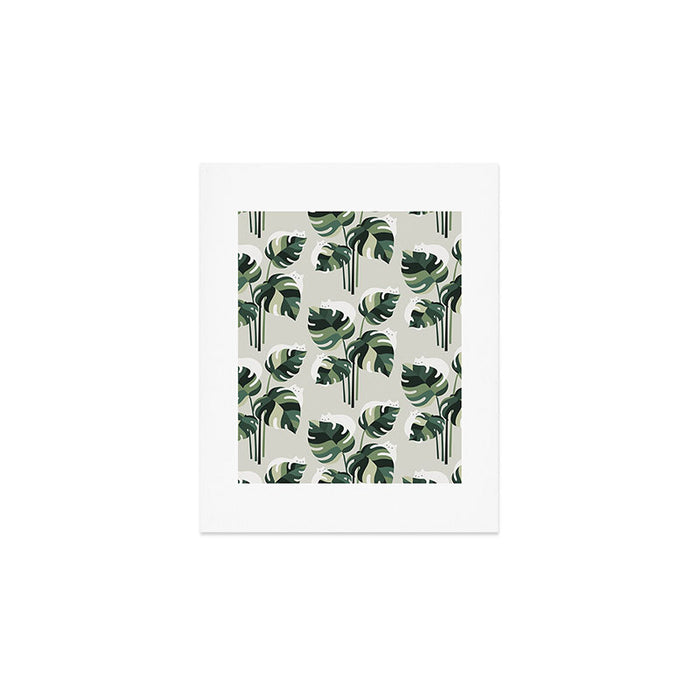 Cat and Plant 11 Pattern Art Print Gallery Image 1