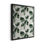 Cat and Plant 11 Pattern Framed Canvas Print Gallery Image 2