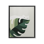 Cat and Plant 12C Framed Canvas Print Gallery Image 8
