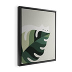 Cat and Plant 12C Framed Canvas Print Gallery Image 2