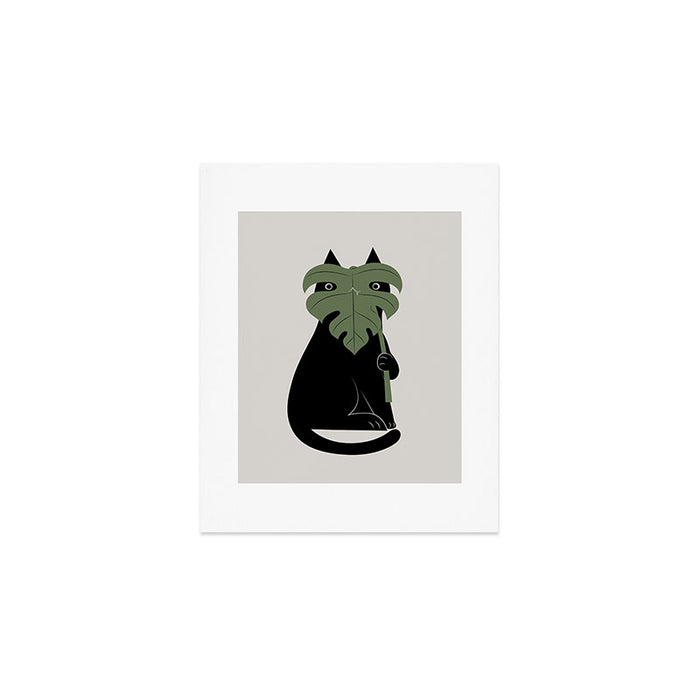 Cat and Plant 14: Monster-a Art Print Gallery Image 1