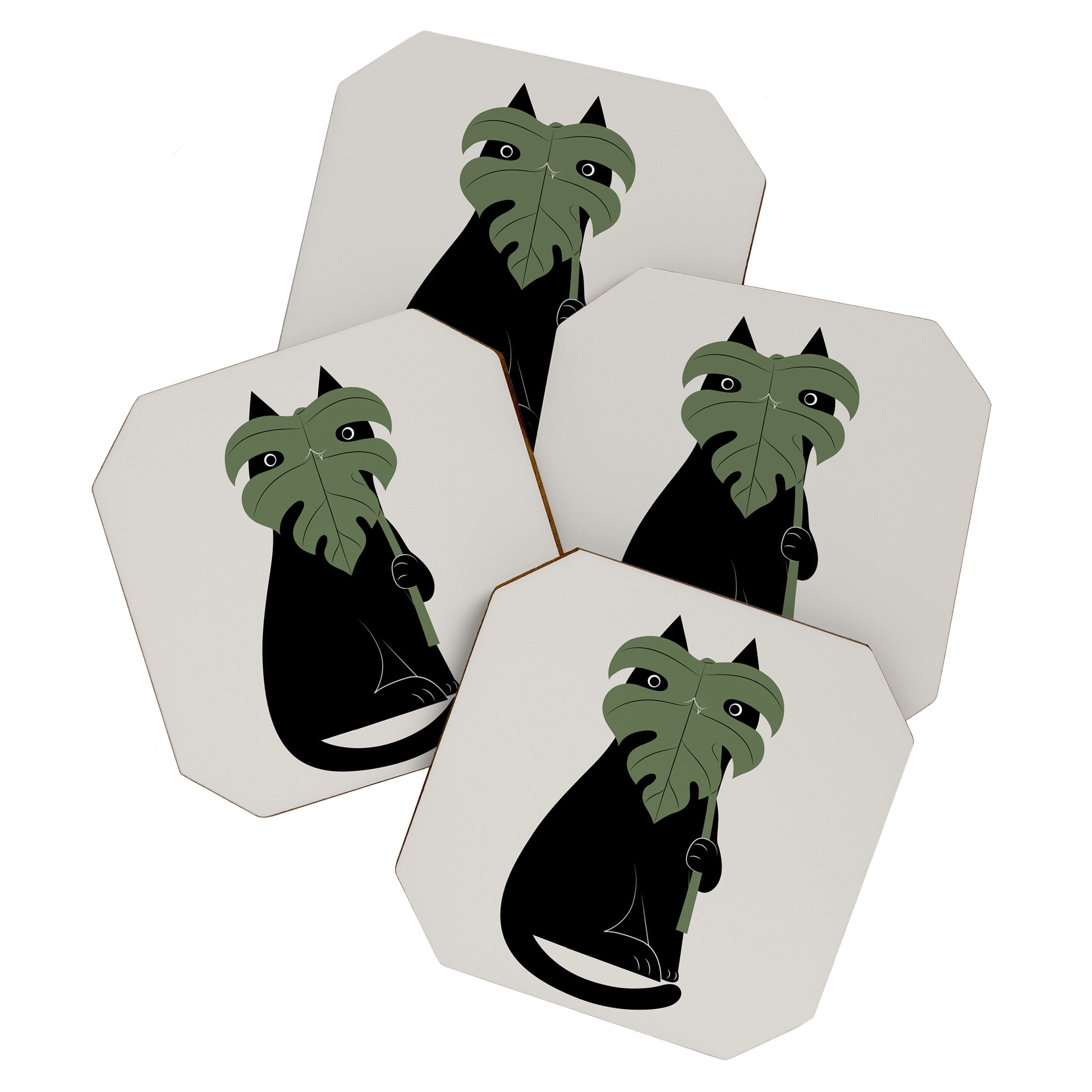 Cat and Plant 14: Monster-a Coaster Gallery Image 1