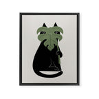 Cat and Plant 14: Monster-a Framed Canvas Print Gallery Image 6
