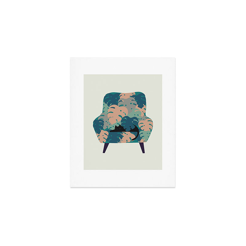 Cat and Plant 15 Art Print Gallery Image 1