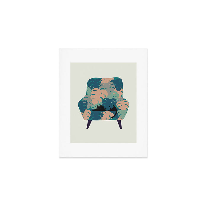 Cat and Plant 15 Art Print Gallery Image 1