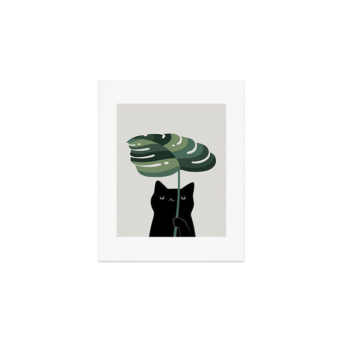 Cat and Plant 16 Art Print Gallery Image 1