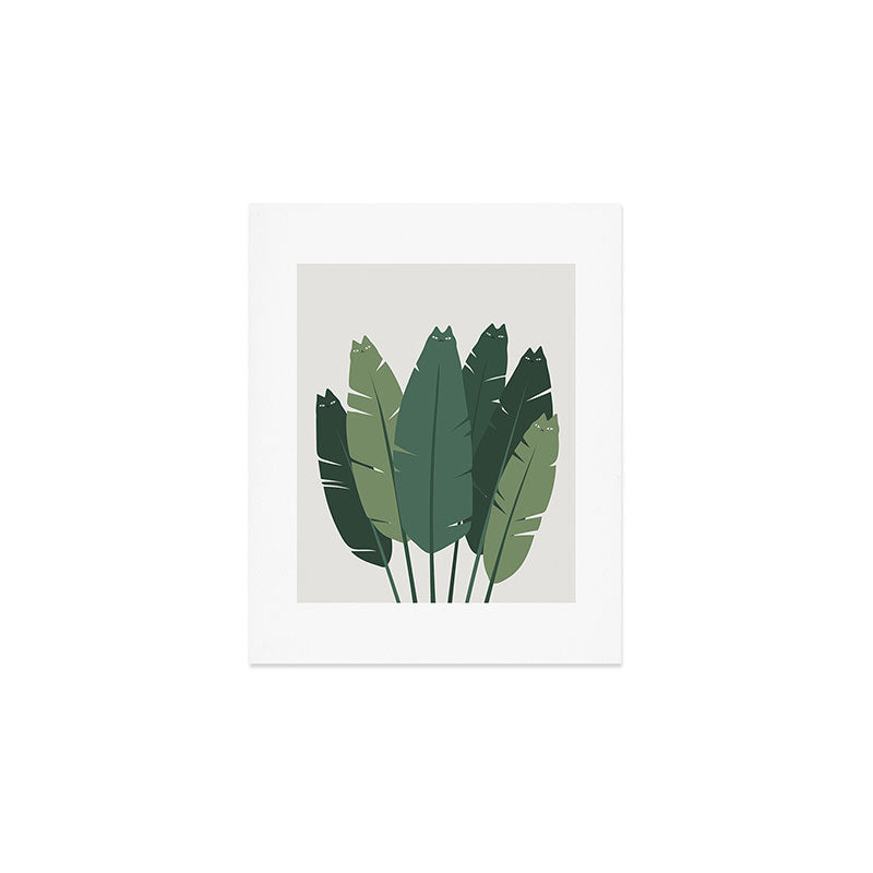 Cat and Plant 18 Art Print Gallery Image 1