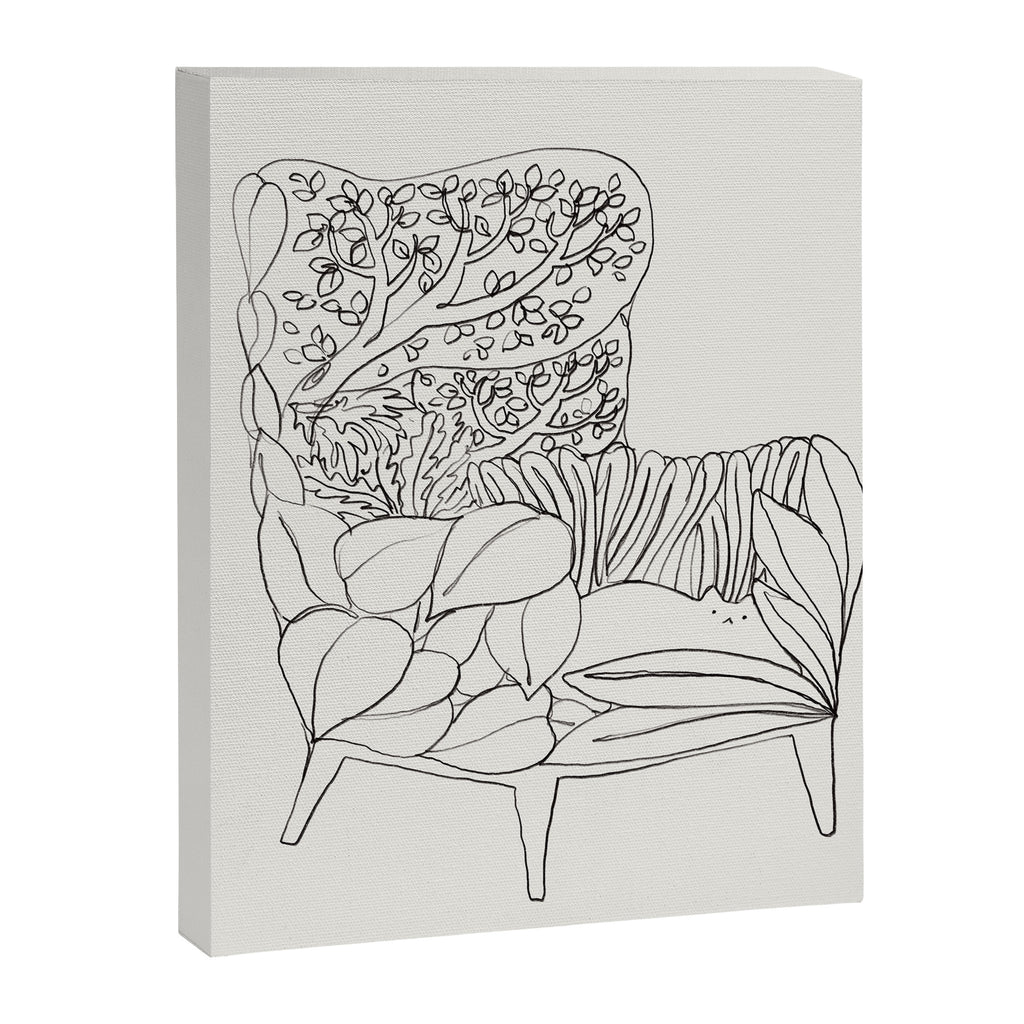 Cat and Plant 19 Canvas Print Gallery Image 6
