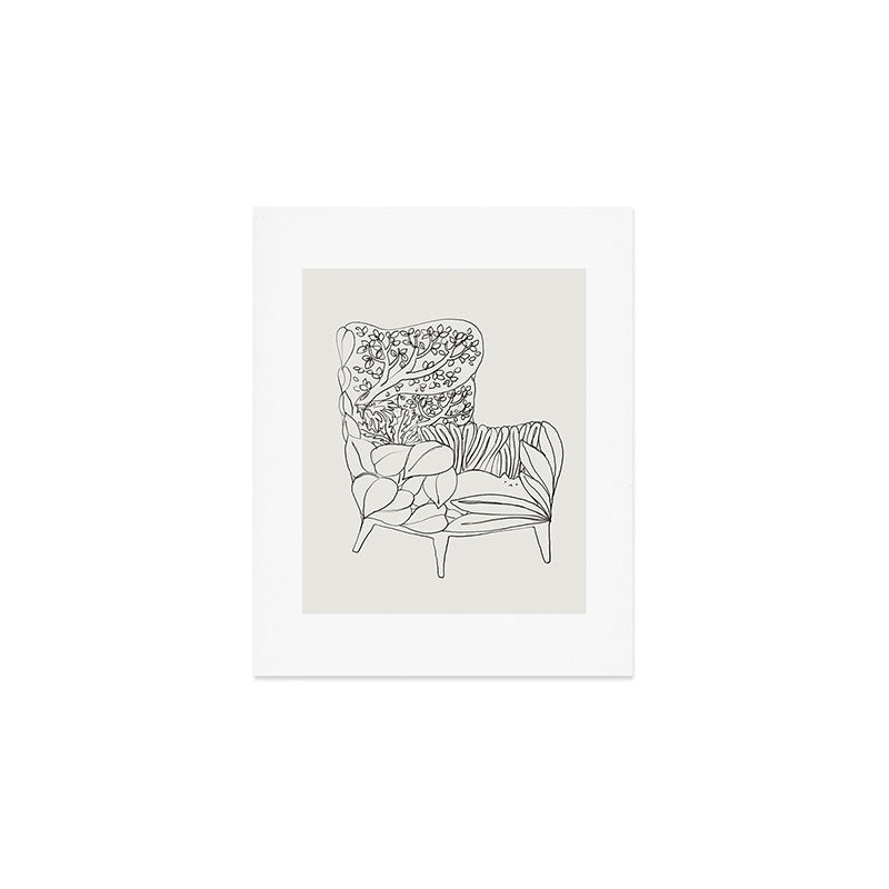 Cat and Plant 19 Art Print Gallery Image 1