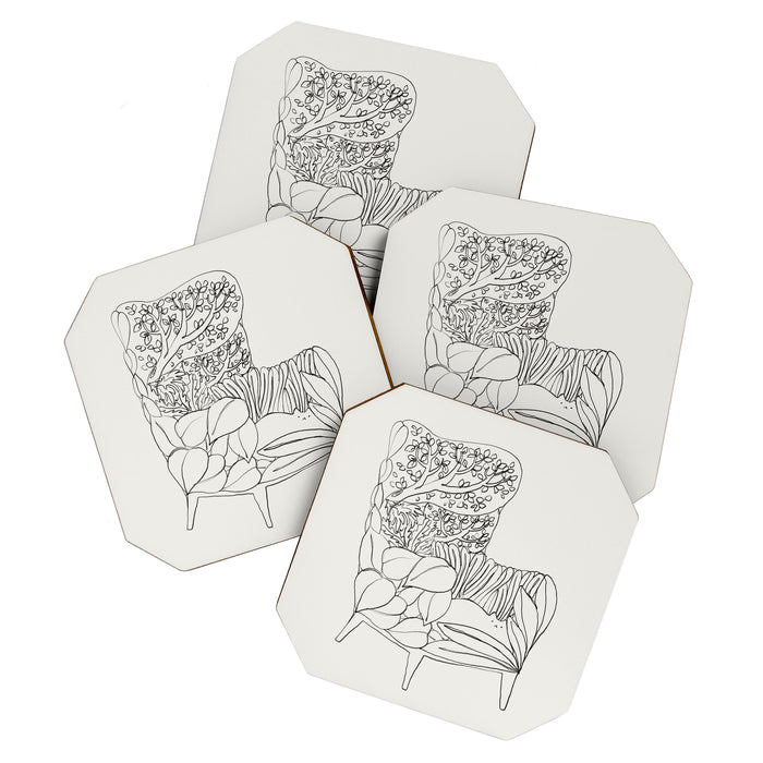 Cat and Plant 19 Coaster Gallery Image 1