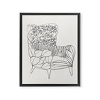 Cat and Plant 19 Framed Canvas Print Gallery Image 6