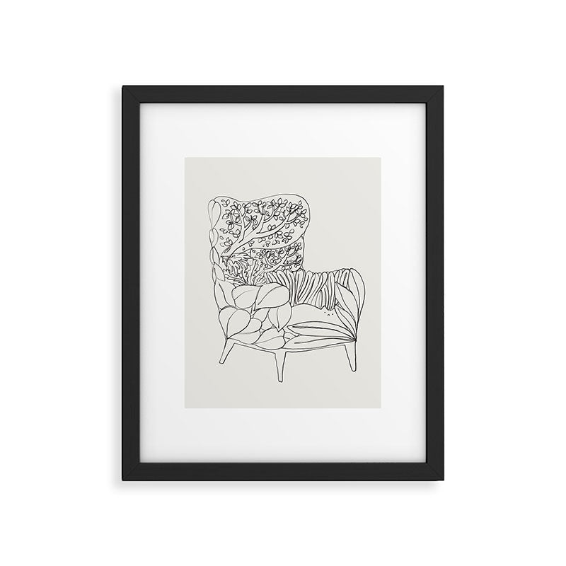 Cat and Plant 19 Framed Art Print Gallery Image 5