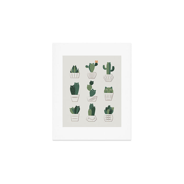 Cat and Plant 20: Cattus Art Print Gallery Image 1