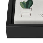 Cat and Plant 20: Cattus Framed Canvas Print Gallery Image 3