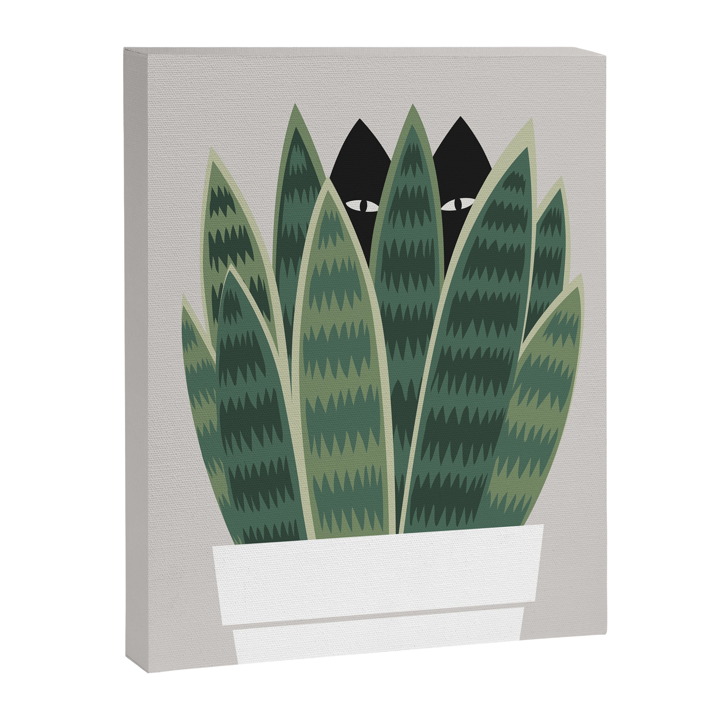 Cat and Plant 22: Sneak Plant Canvas Print Gallery Image 3