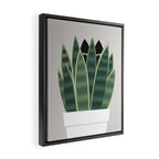 Cat and Plant 22: Sneak Plant Framed Canvas Print Gallery Image 2