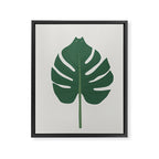 Cat and Plant 24: Meowstera Leaf Framed Canvas Print Gallery Image 6