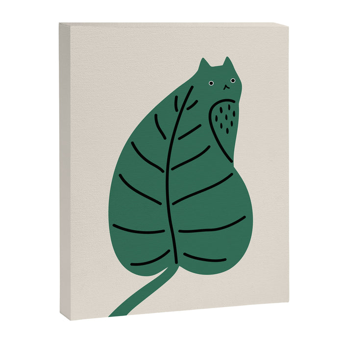 Cat and Plant 27 Canvas Print Gallery Image 1